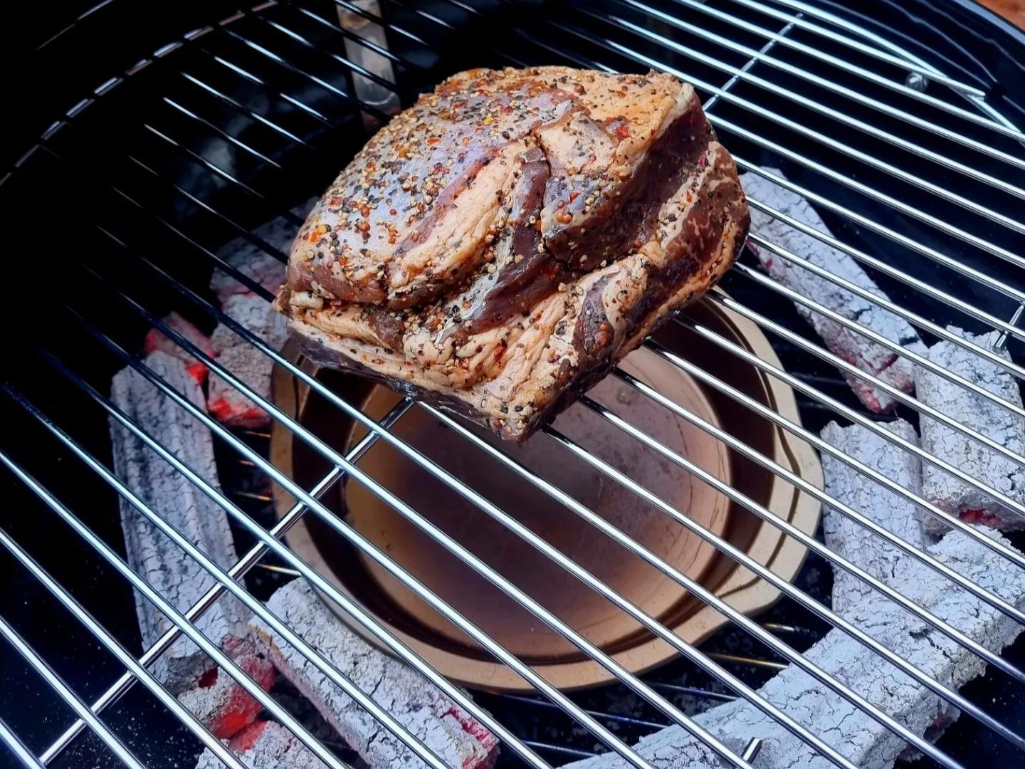 Briquettes in use for a braai